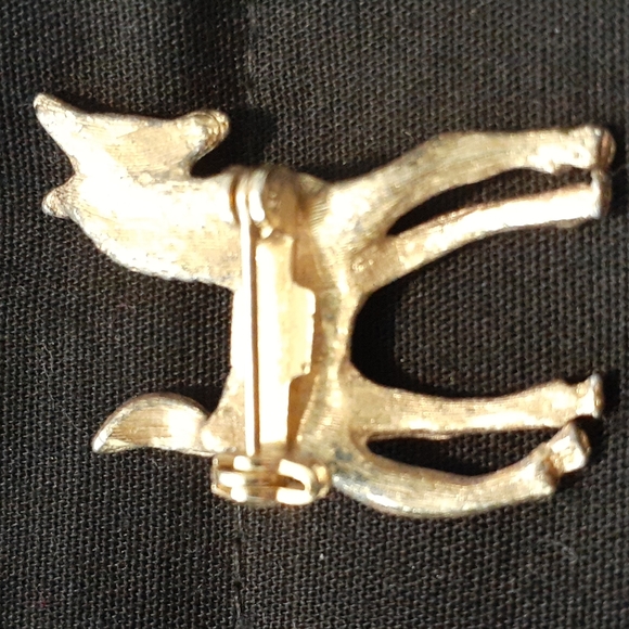 Enamel and Rhinestones Pony Brooch - Picture 2 of 2